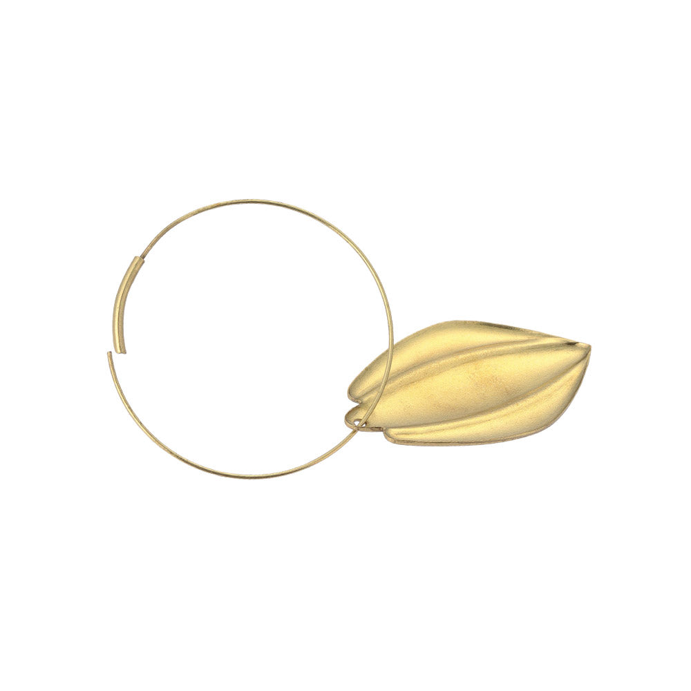 Tulip Drop Skinny Hoop Earrings