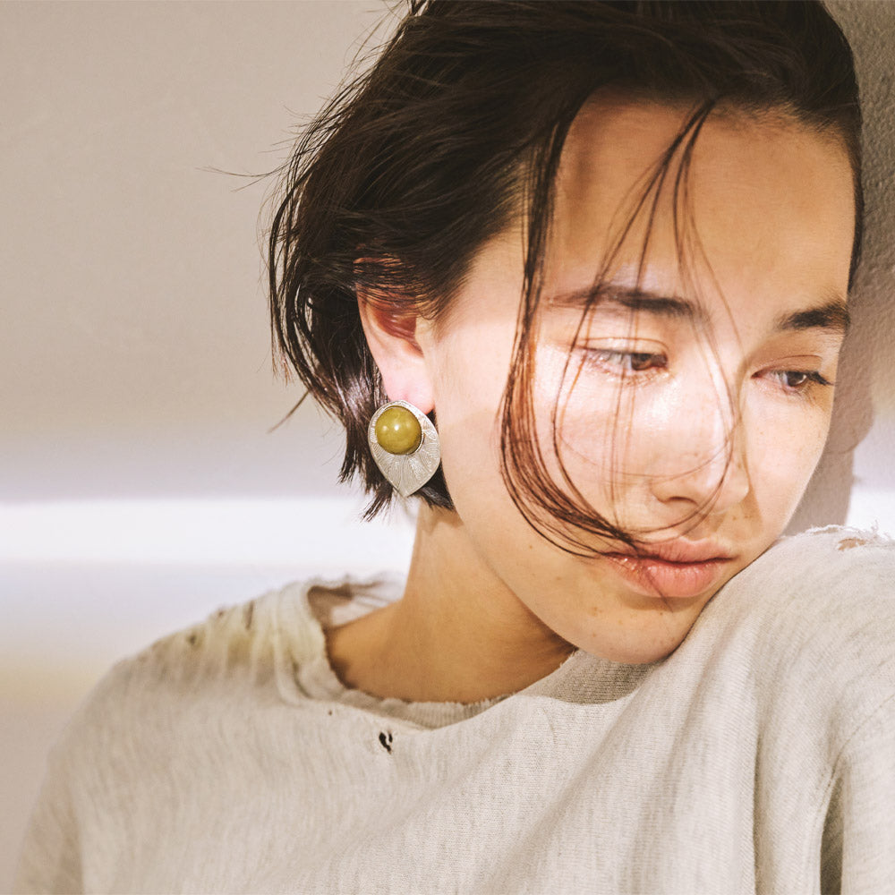 Textured Leaf Earrings