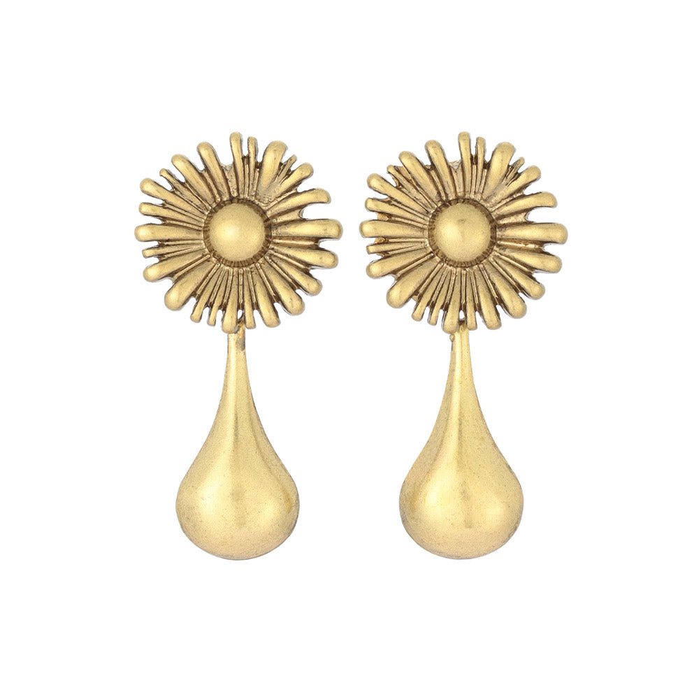 Flower and Droplet Earrings