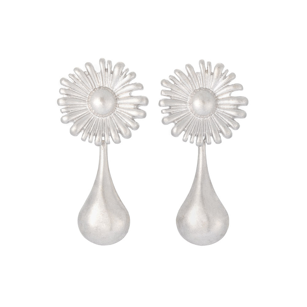 Flower and Droplet Earrings