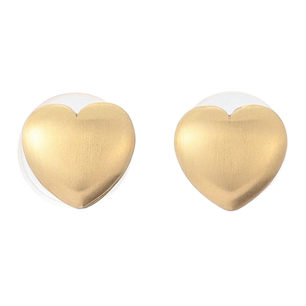 Puffy Heart Stud Earrings