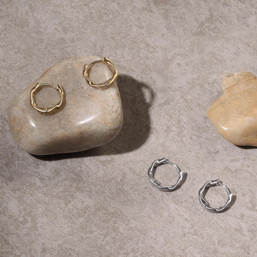 Molten Hoop Earrings