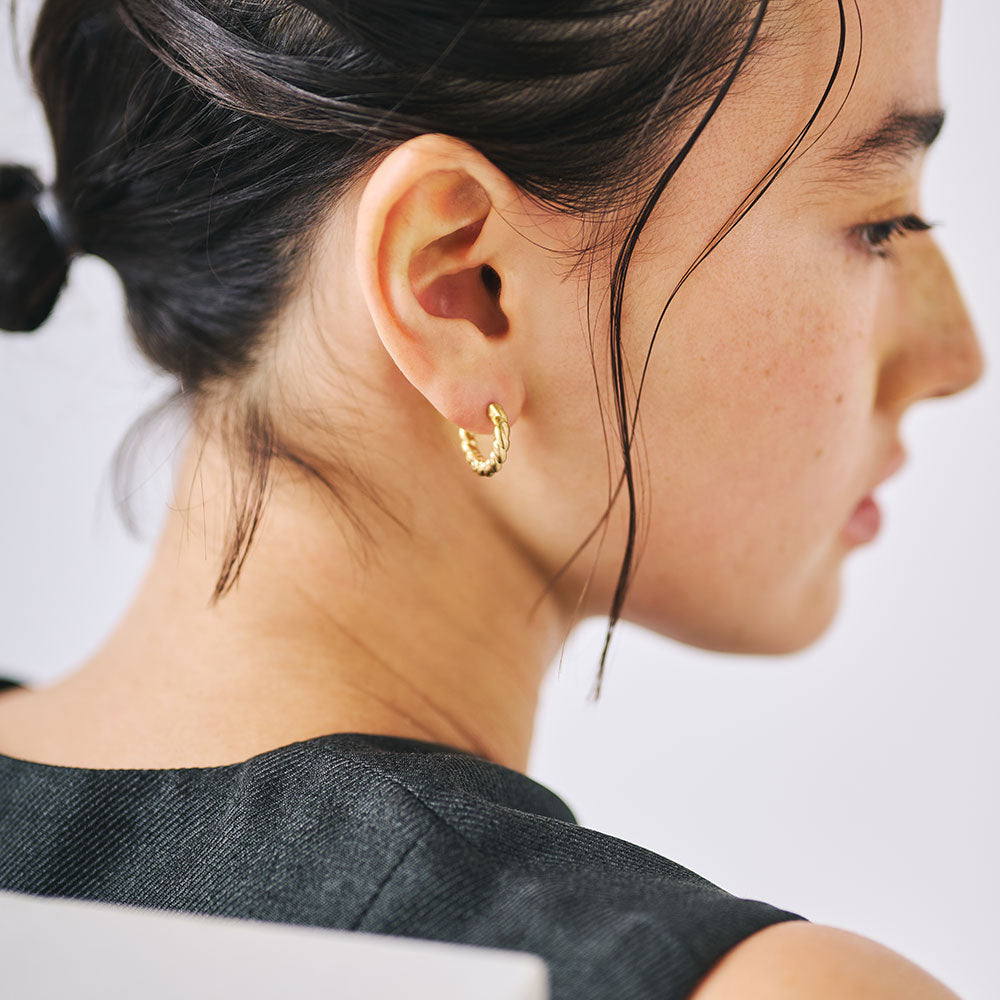 Twisted Rope Hoop Earrings