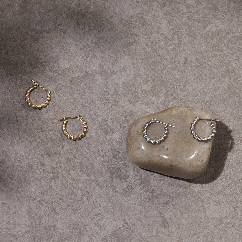 Scallop Hoop Earrings