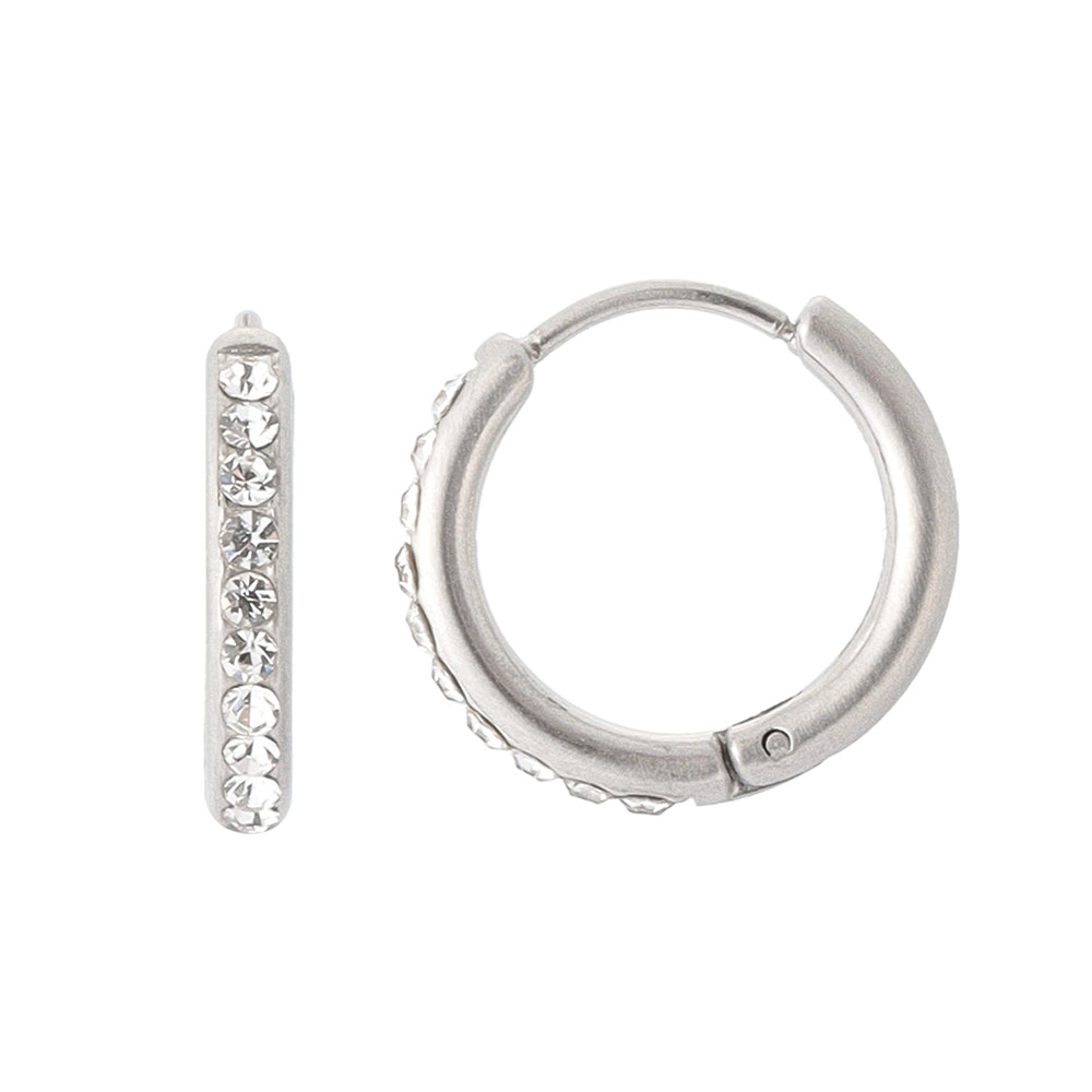 Rhinestone Hoop Earrings