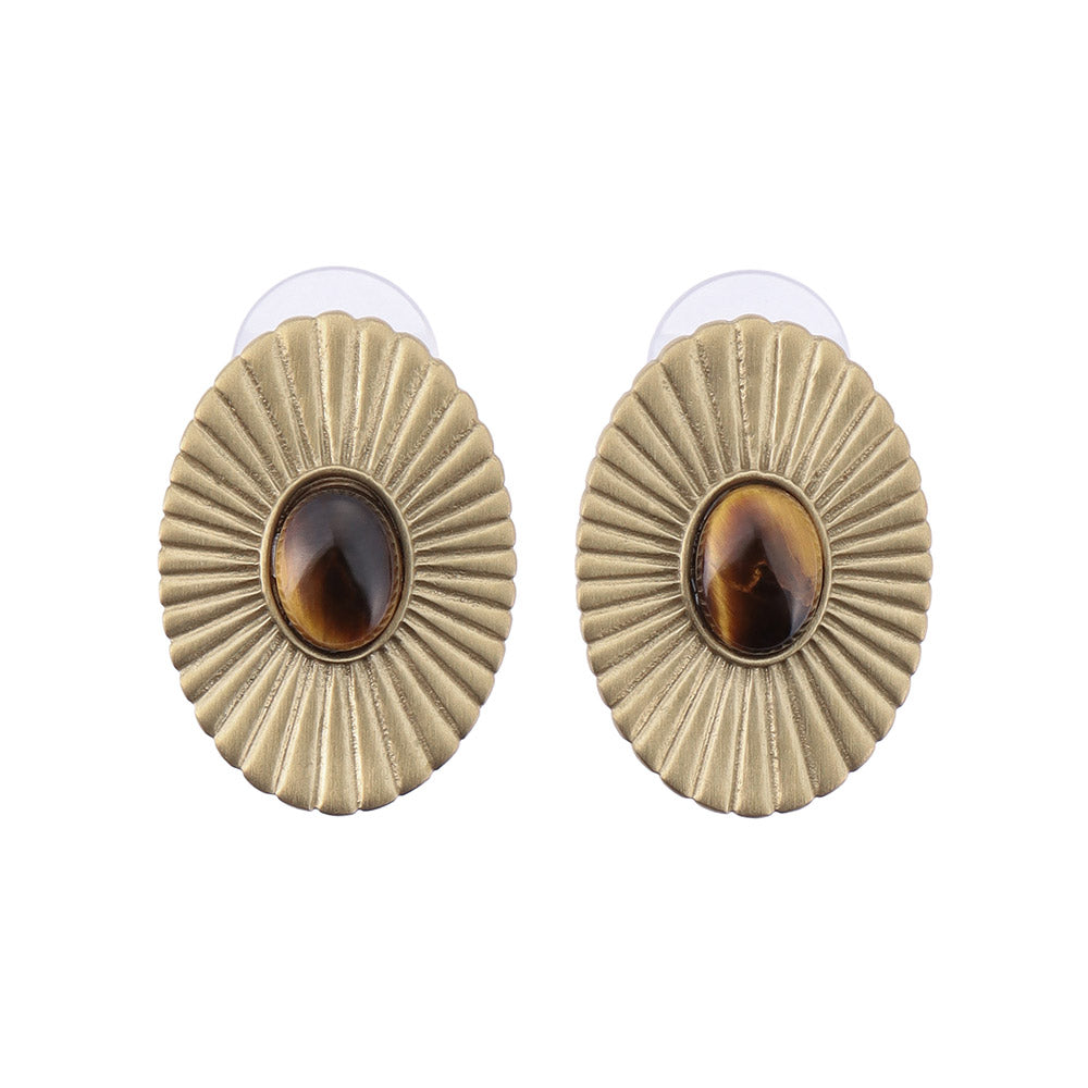 Center Stone Concho Earrings