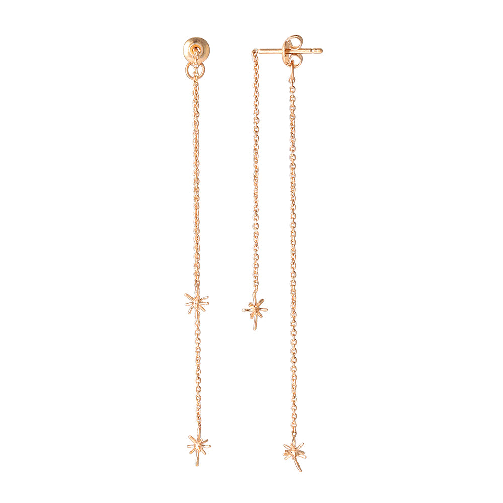 Double Star Dangler Jacket Earrings