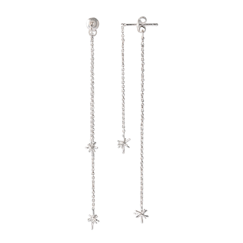 Double Star Dangler Jacket Earrings