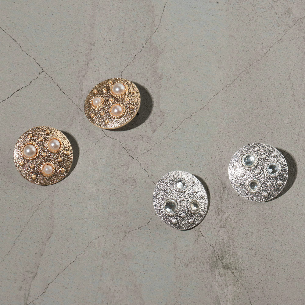 Moon Surface Disc Earrings