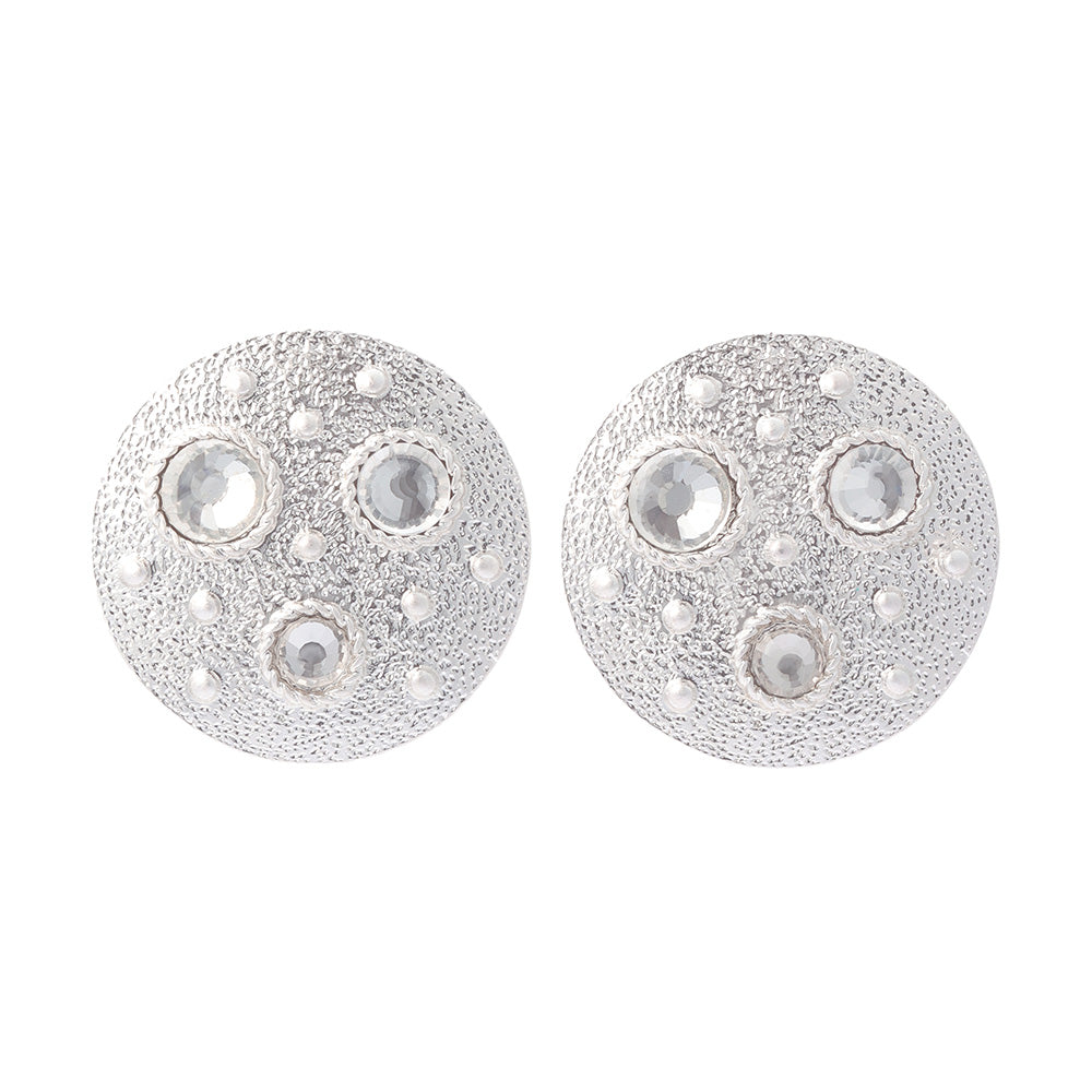 Moon Surface Disc Earrings