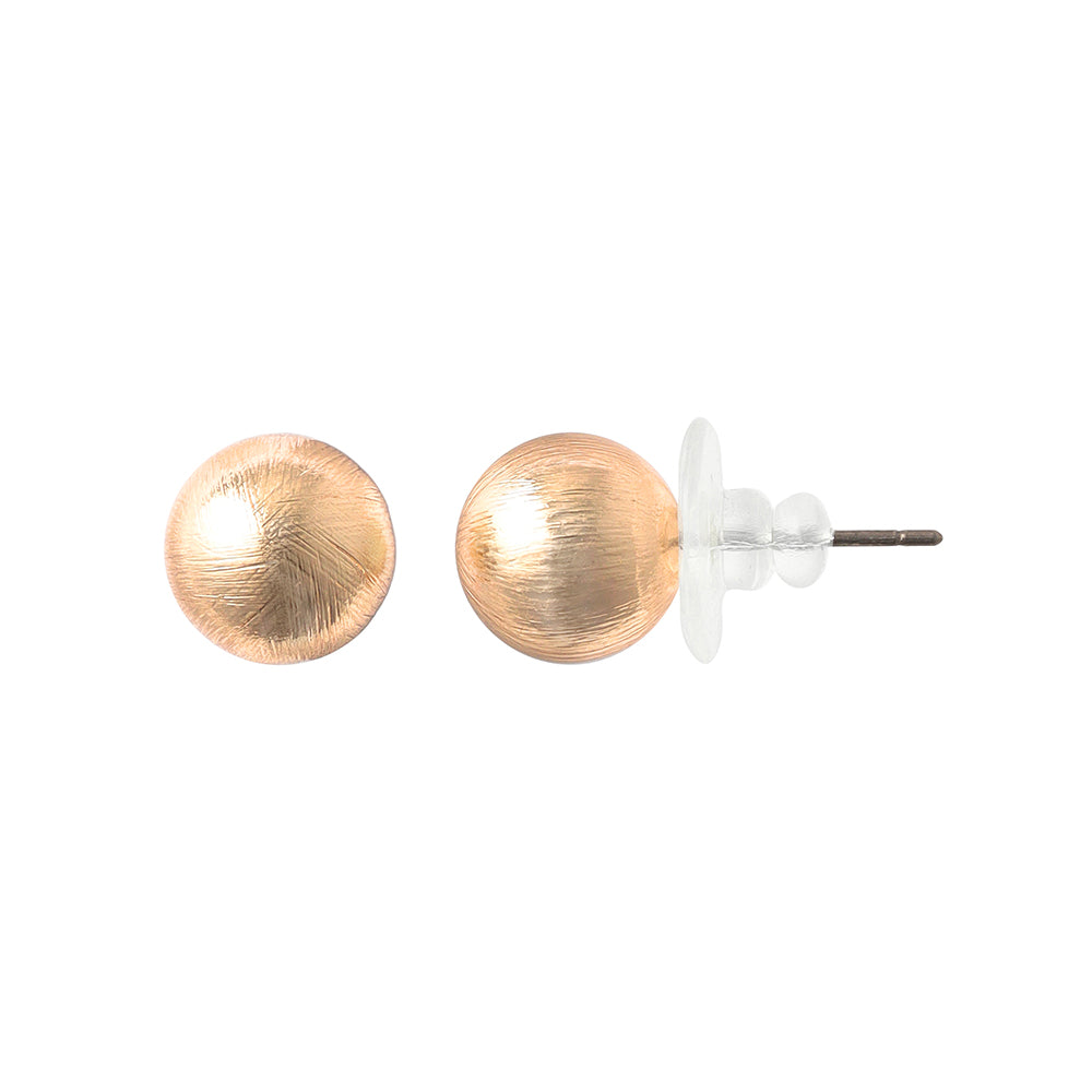 Textured Moon Stud Earrings