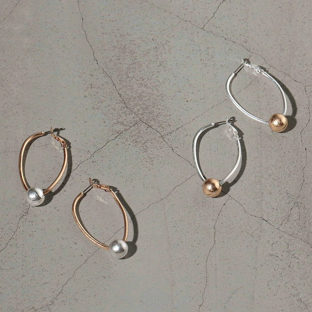 Orbital Hoop Latch Back Earrings