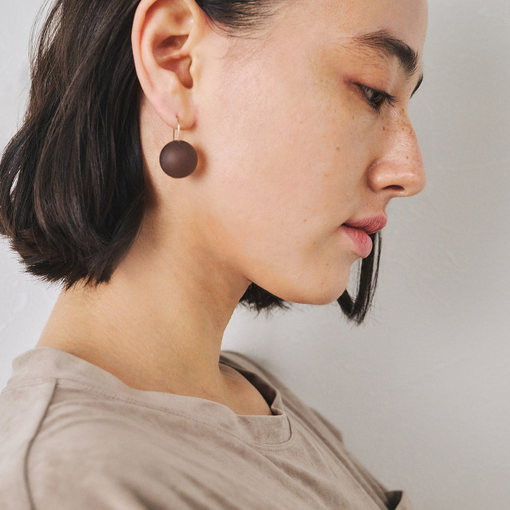 Frosted Homaika Ball Earrings