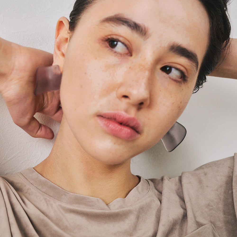 Frosted Homaika Petal Earrings