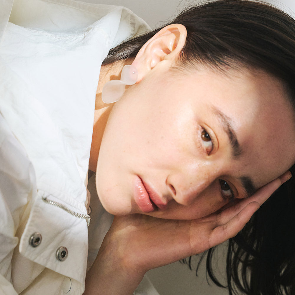 Frosted Homaika Petal Earrings