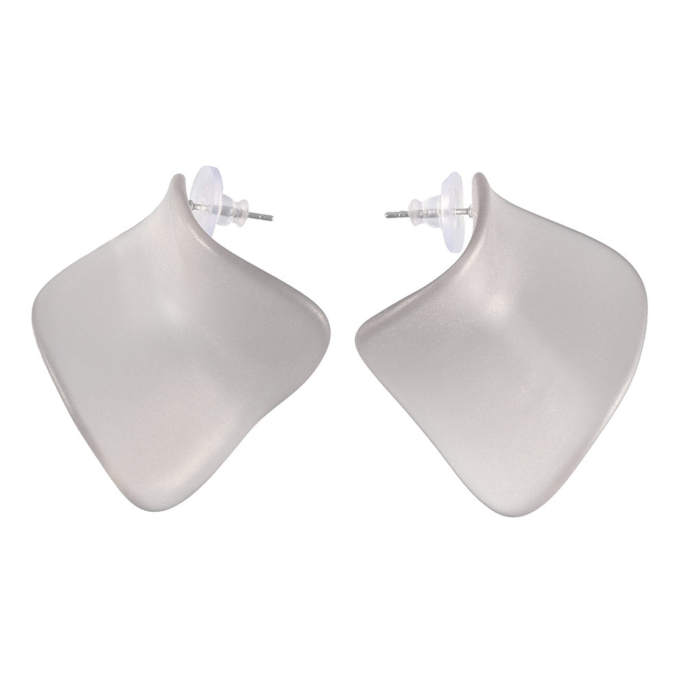 Frosted Homaika Petal Earrings