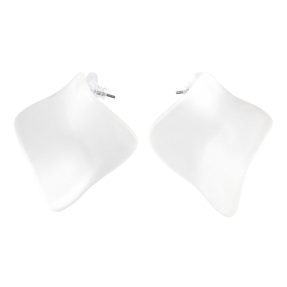 Frosted Homaika Petal Earrings