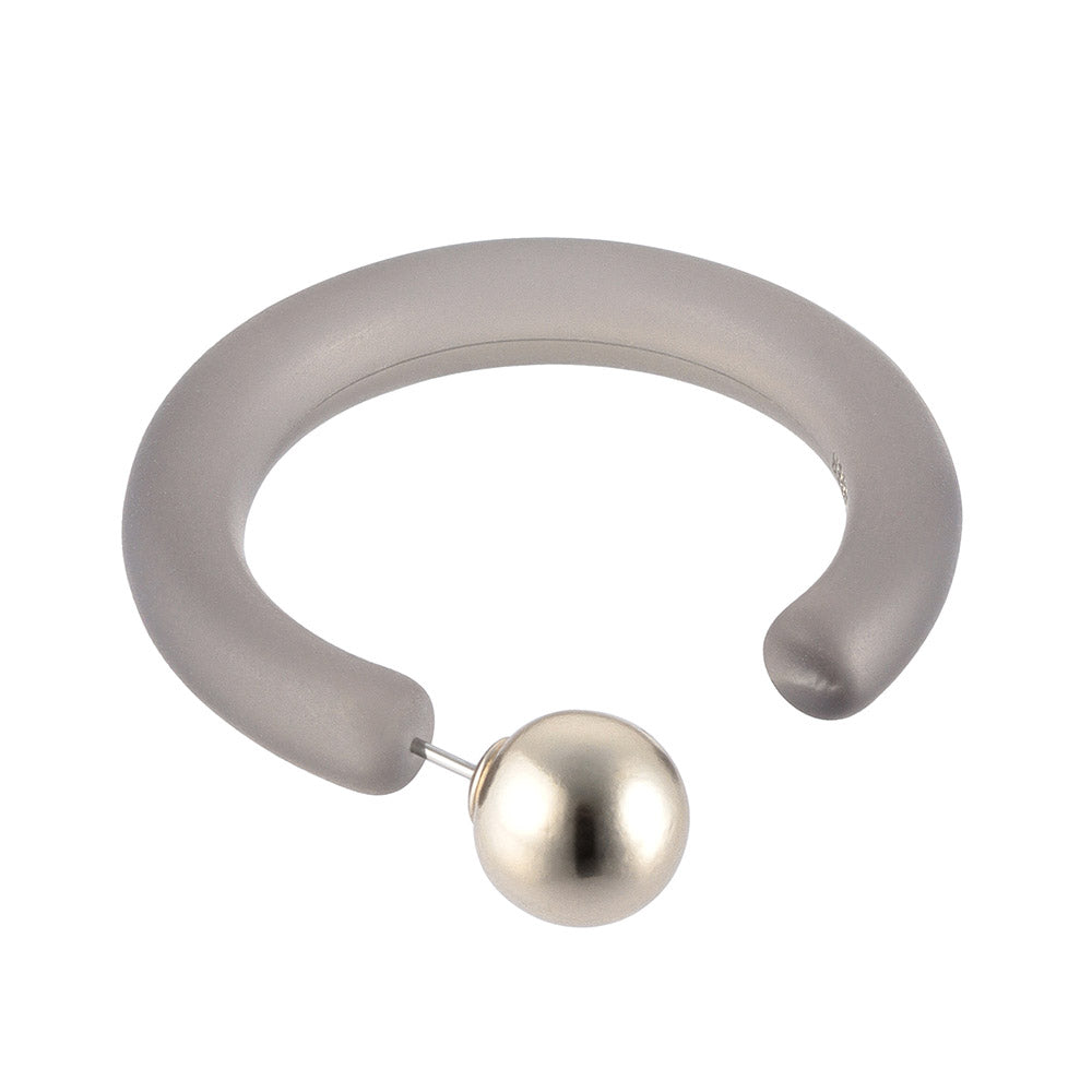 Frosted Homaika Hoop Front Back Earrings