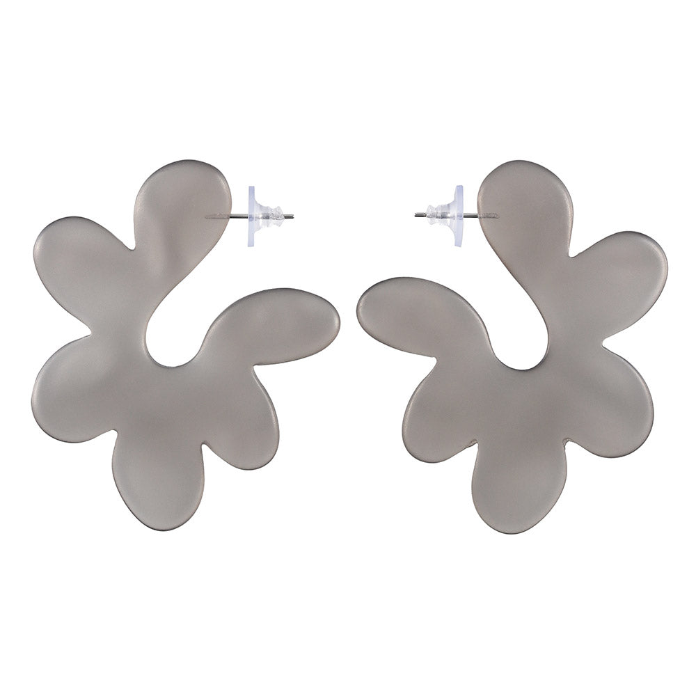Frosted Homaika Big Flower Earrings