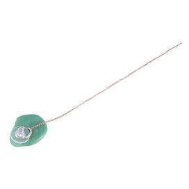 Homaika Pebble Long Chain Drop Earrings