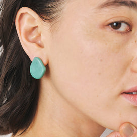 Homaika Pebble Long Chain Drop Earrings