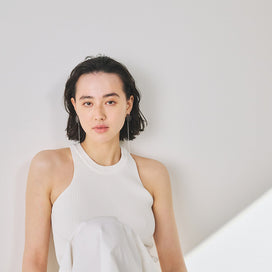 Homaika Pebble Long Chain Drop Earrings