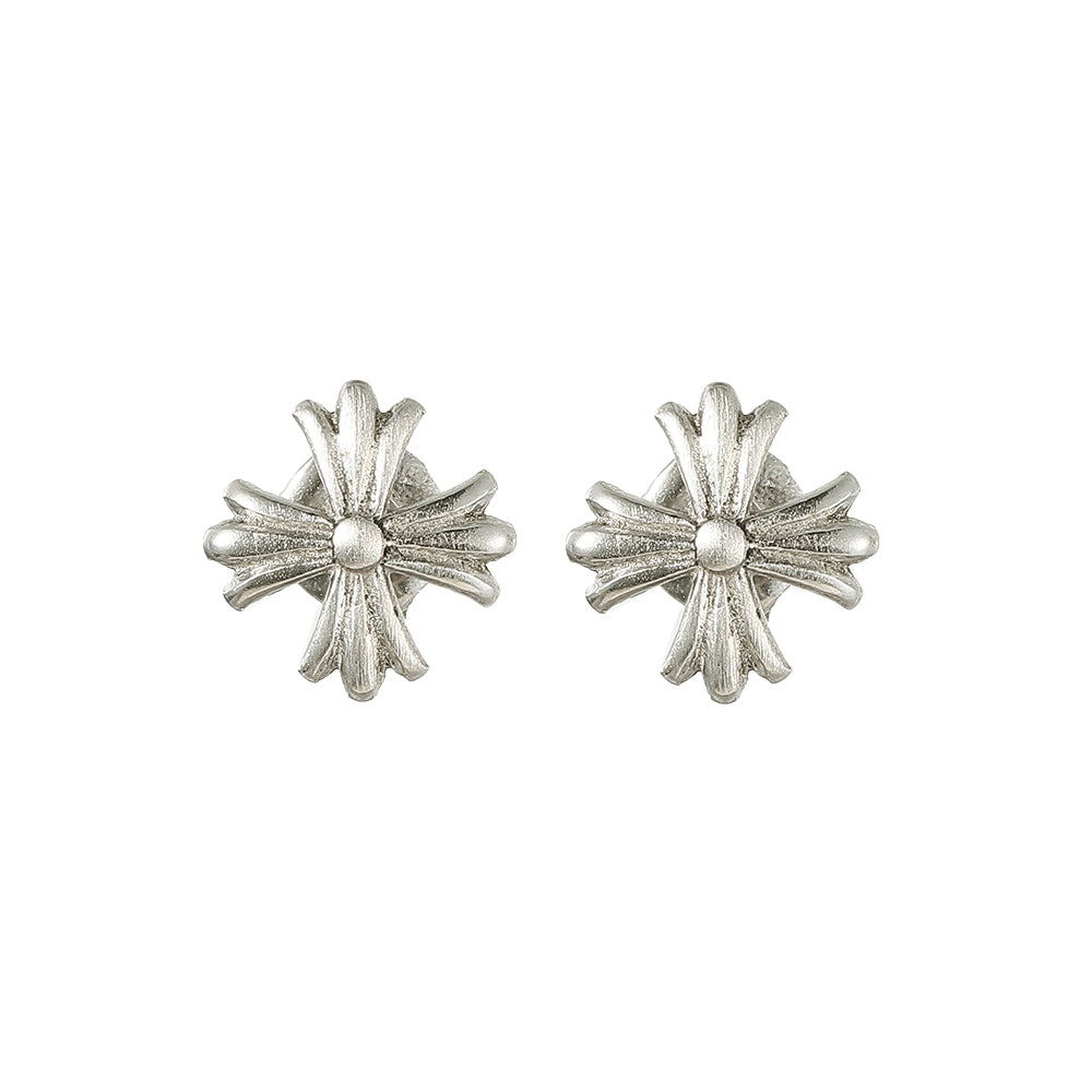 Sculptural Cross Stud Earrings