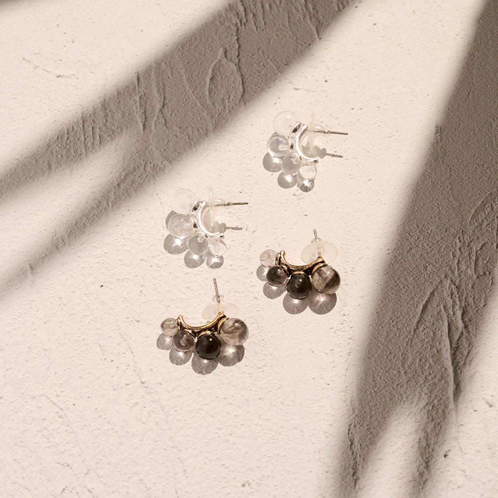 Bubble Half Hoop Earrings