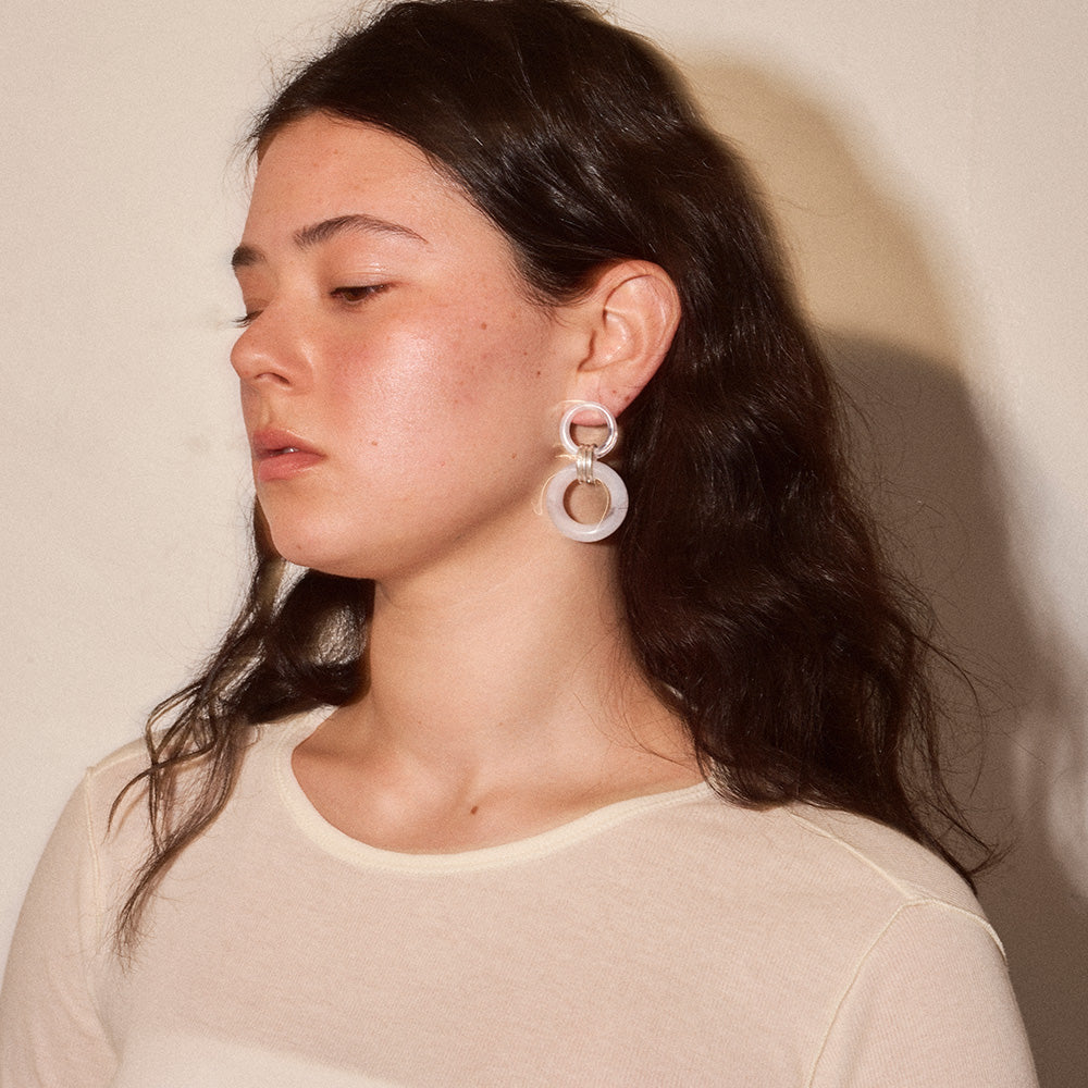 Graduated Circle Link Earrings
