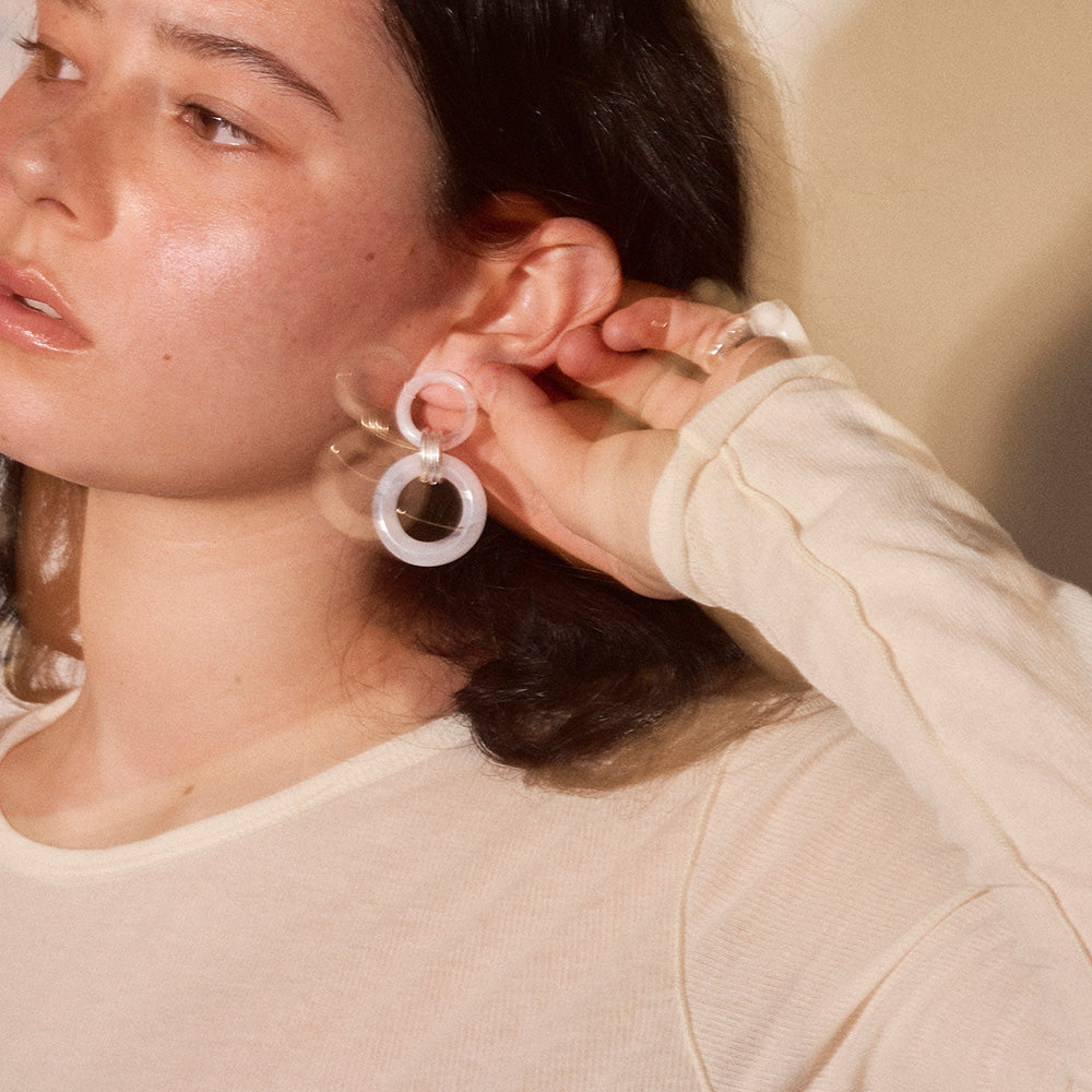 Graduated Circle Link Earrings