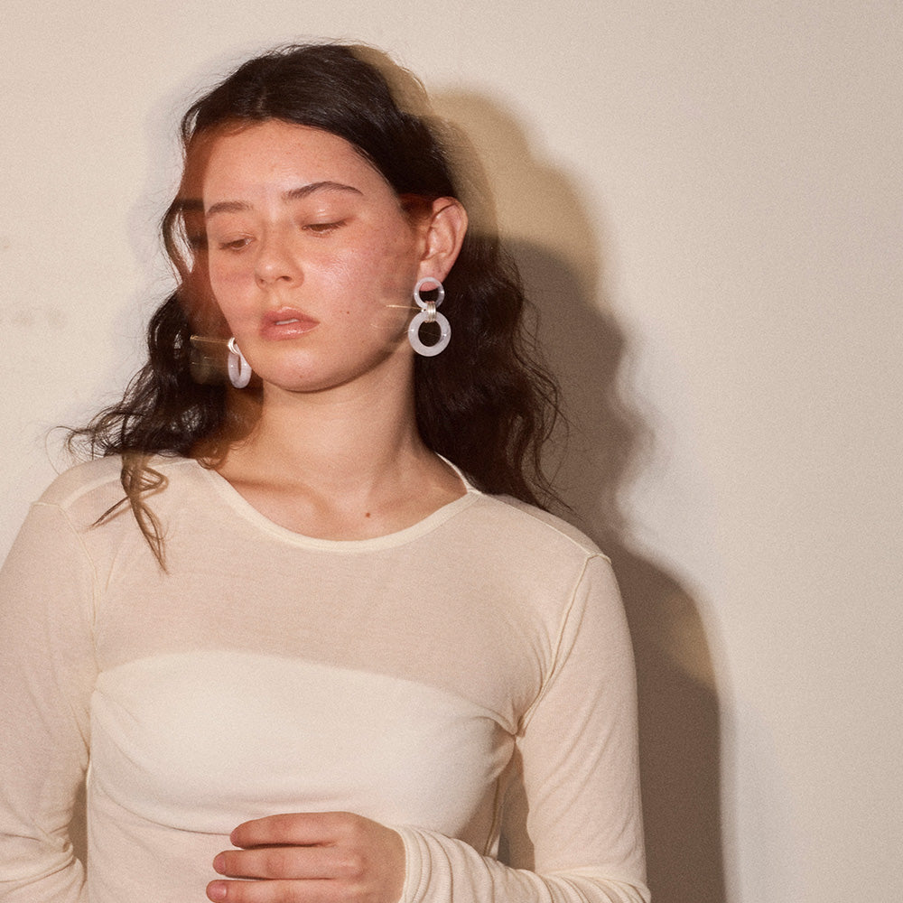 Graduated Circle Link Earrings