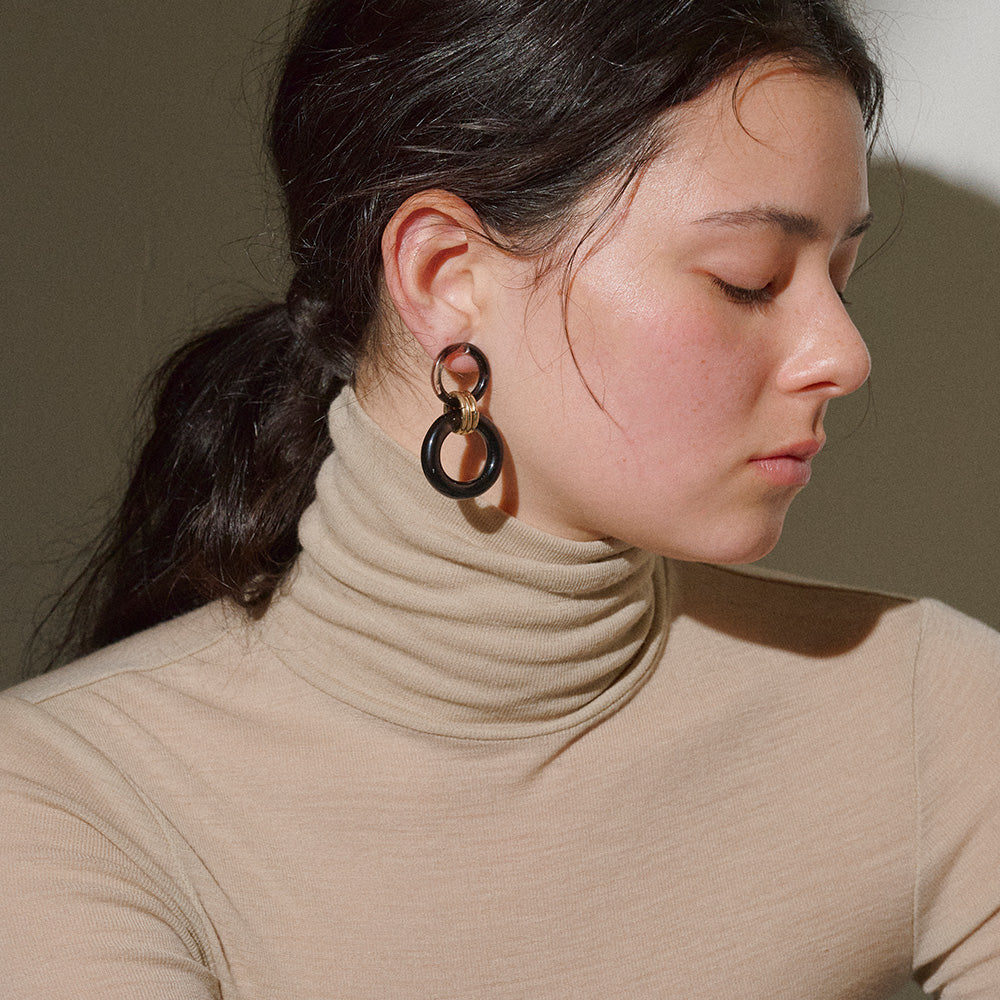 Graduated Circle Link Earrings