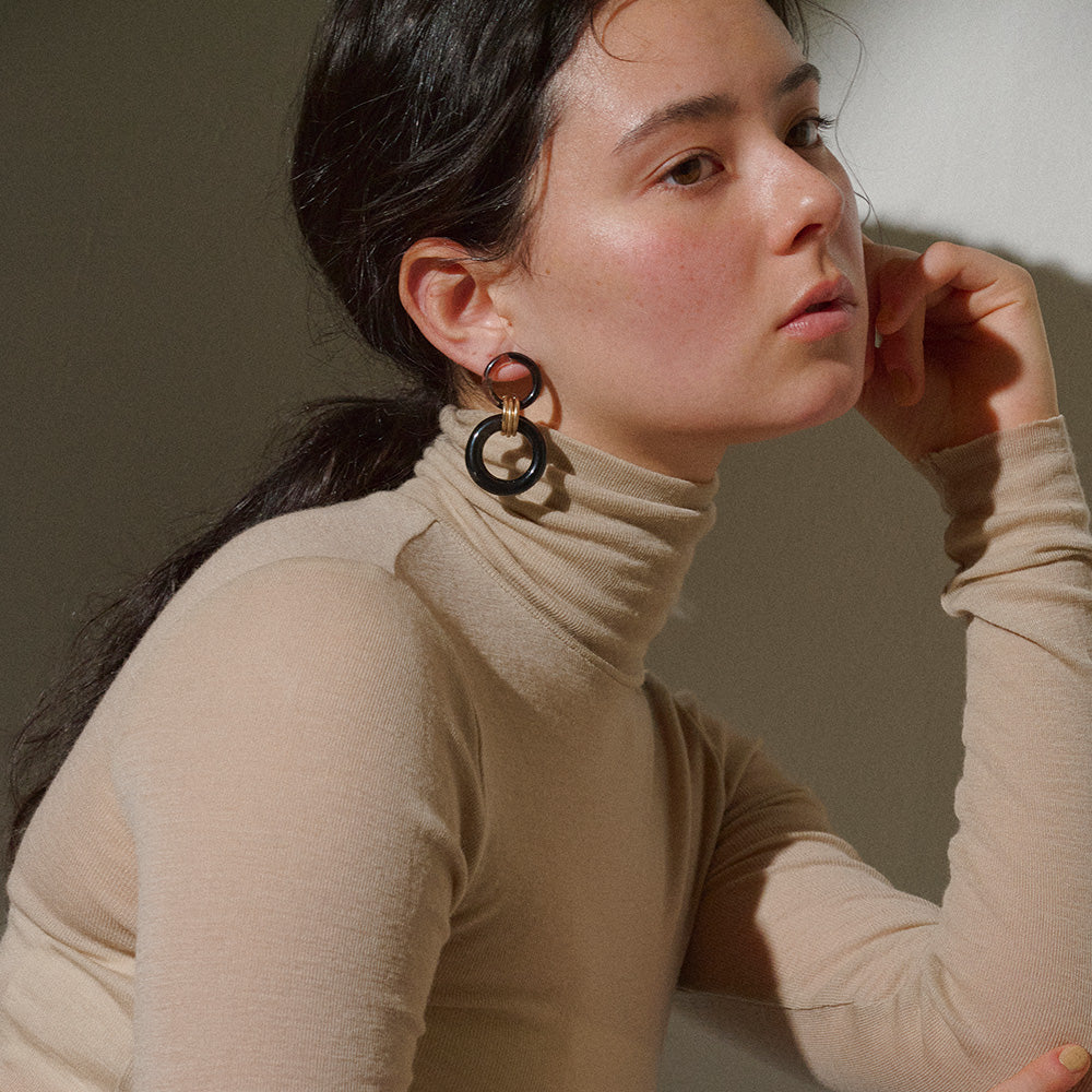 Graduated Circle Link Earrings