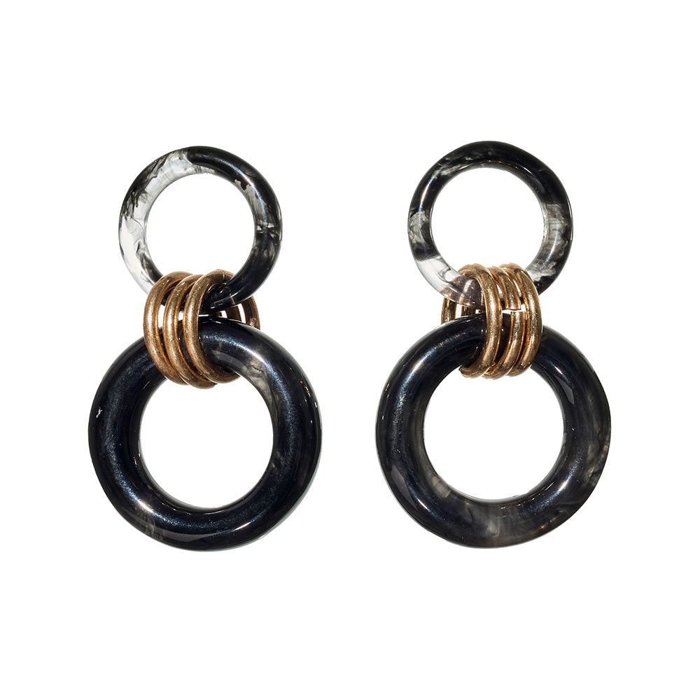 Graduated Circle Link Earrings
