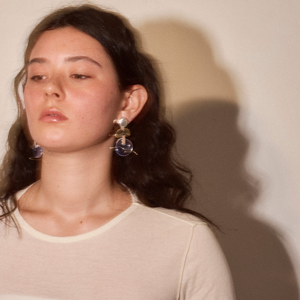 Geometric Link Statement Earrings - Osewaya