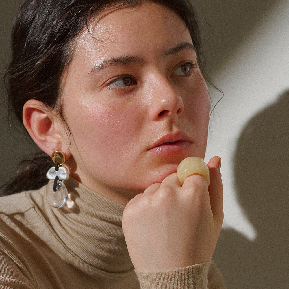 Geometric Link Statement Earrings - Osewaya