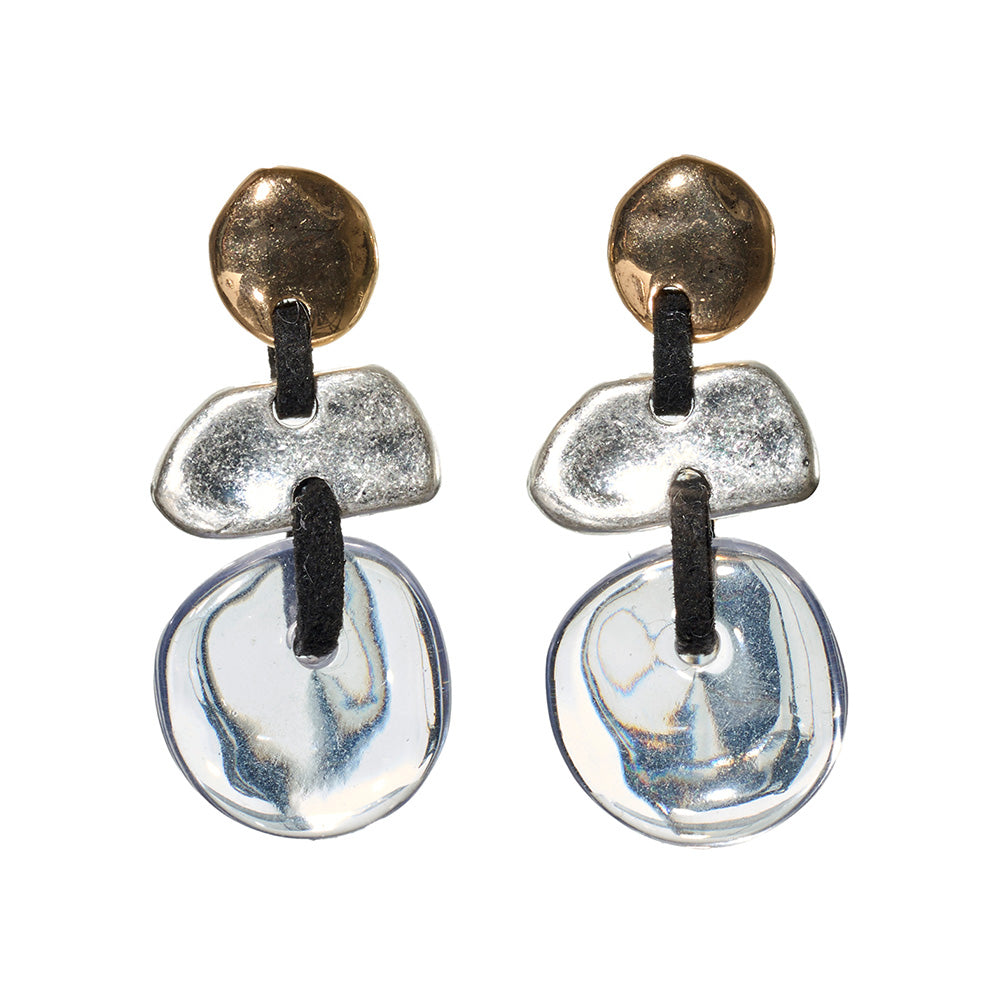 Geometric Link Statement Earrings - Osewaya