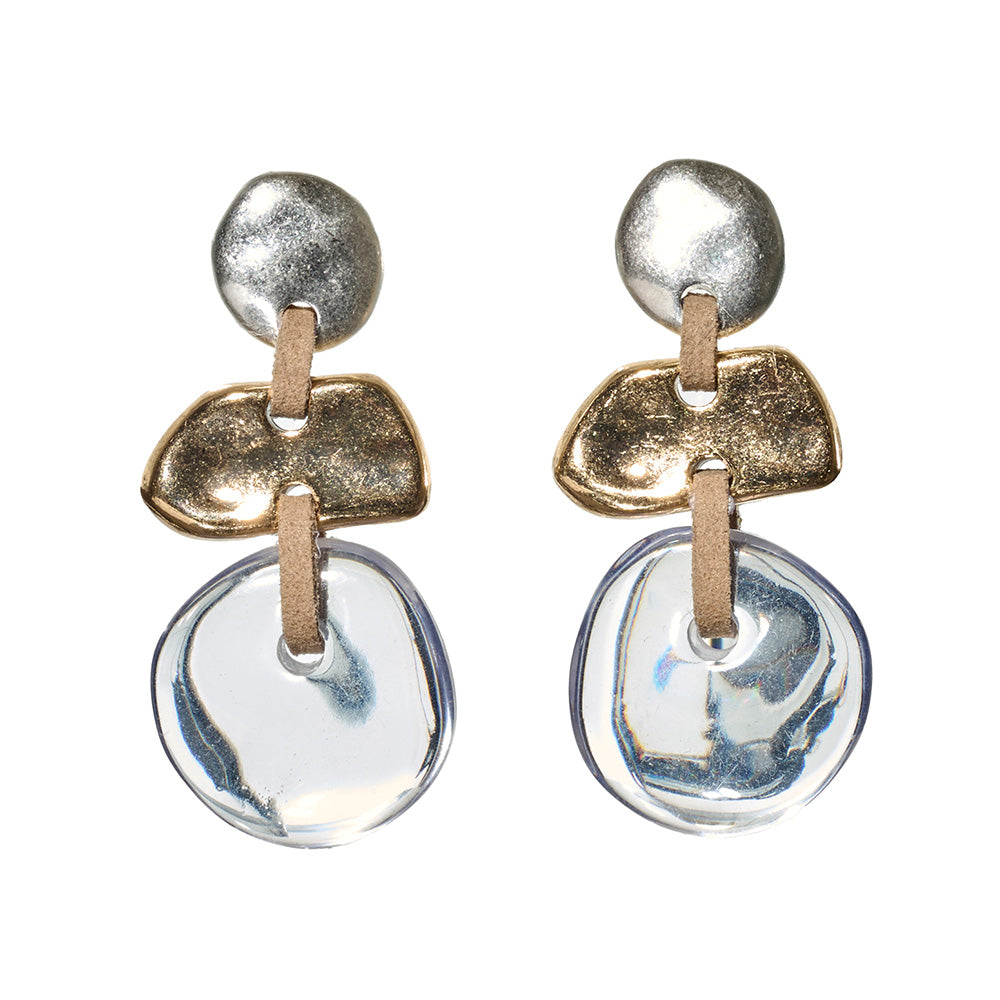 Geometric Link Statement Earrings - Osewaya