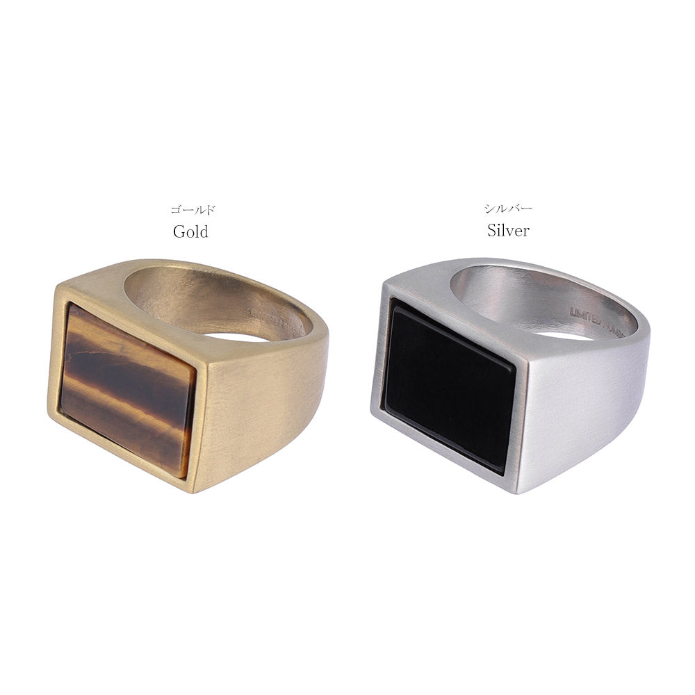 Center Stone Square Signet Ring