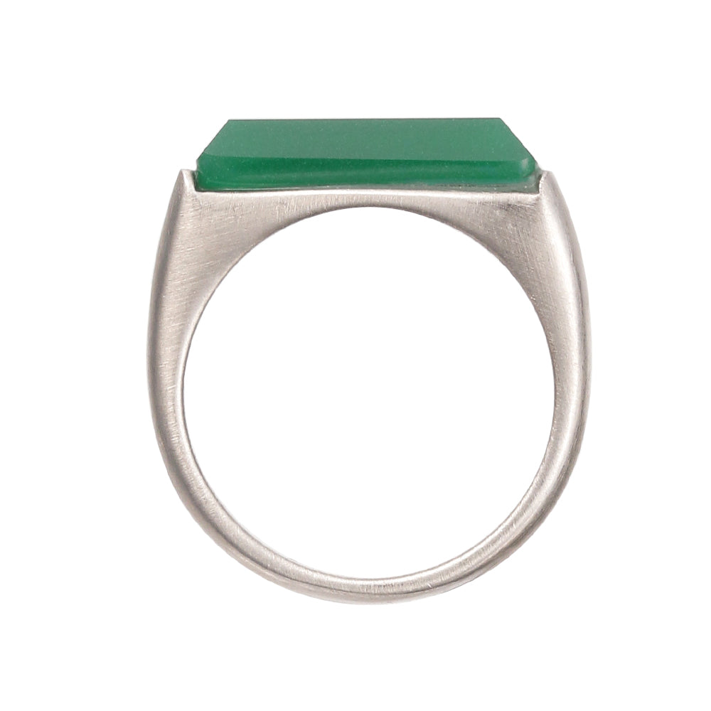 Rectangle Stone Signet Ring