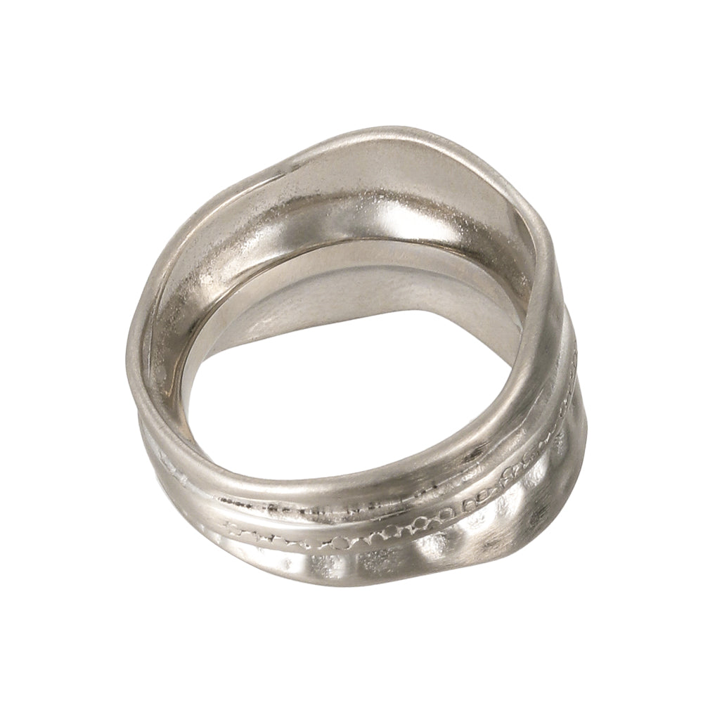 Textured Organic Shape Band Ring