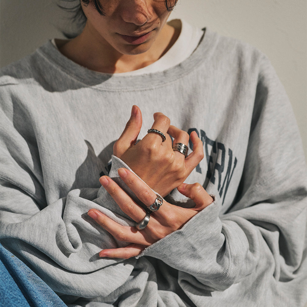 Textured Organic Shape Band Ring