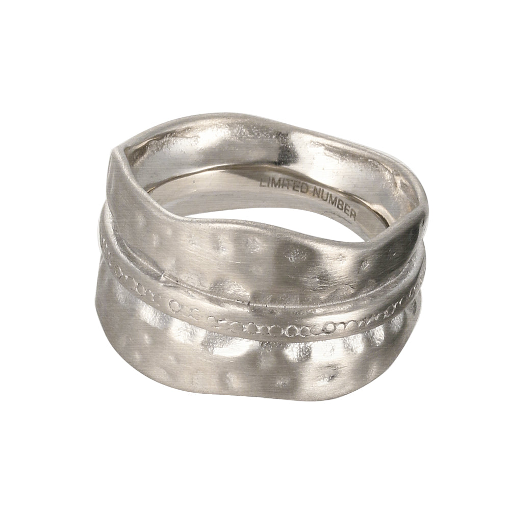 Textured Organic Shape Band Ring