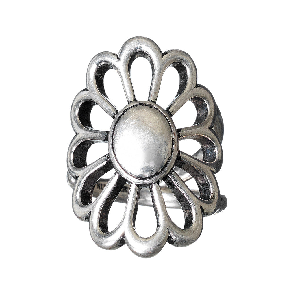 Hollow Flower Open Ring
