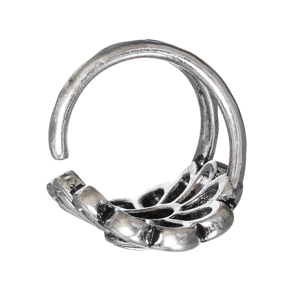 Hollow Flower Open Ring
