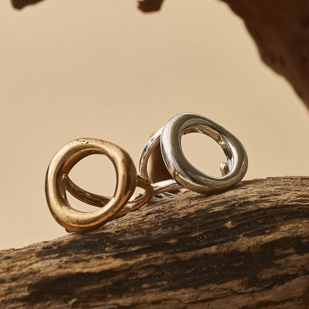Organic Hollow Open Ring