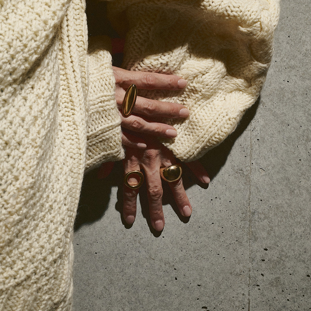 Organic Hollow Open Ring