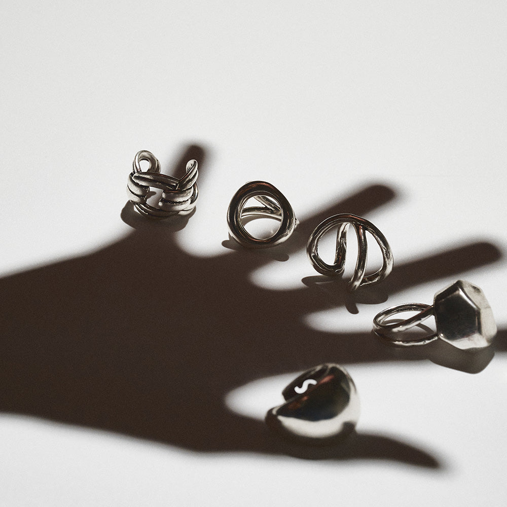 Sculptural Chunk Open Ring