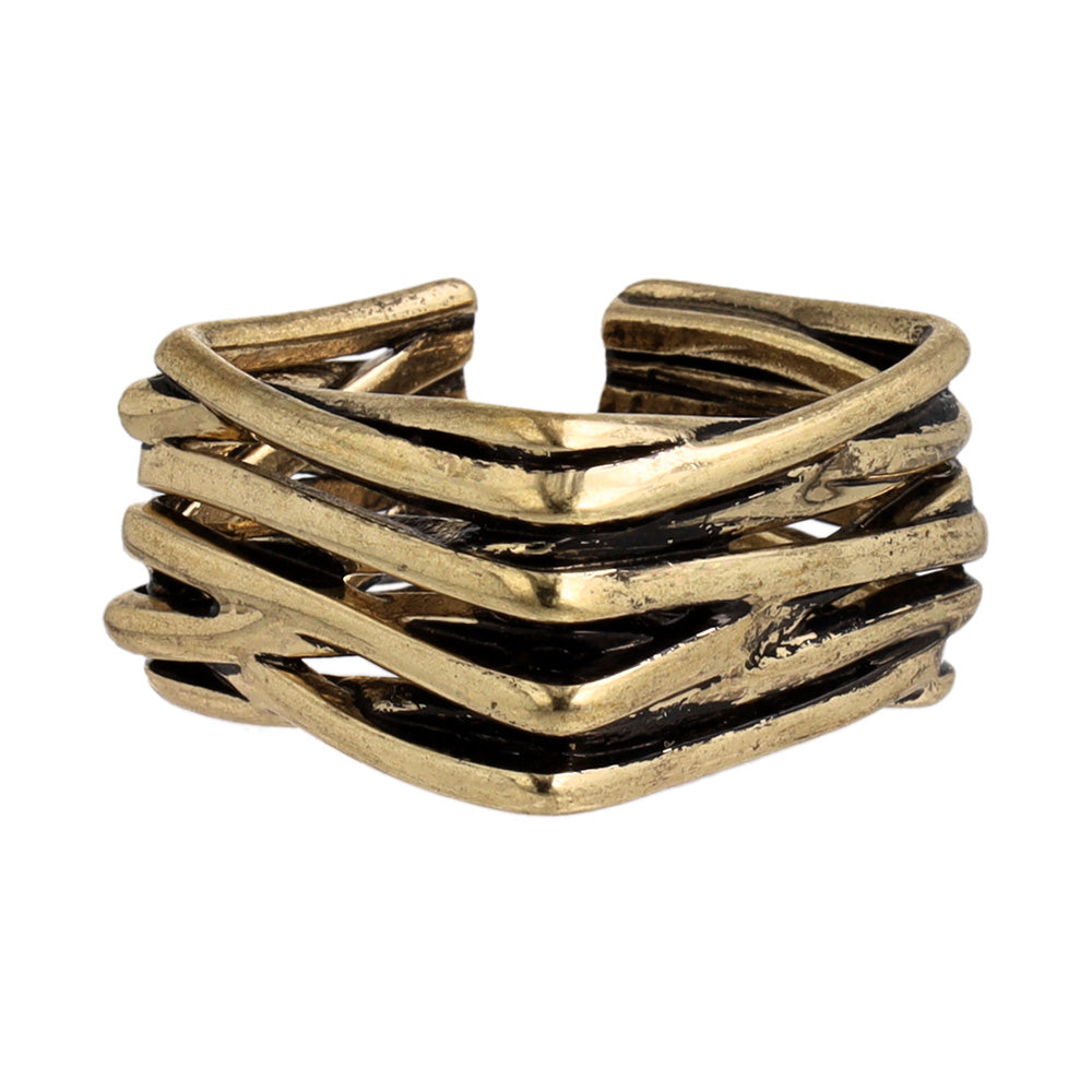 Multi Strand Angular Open Ring