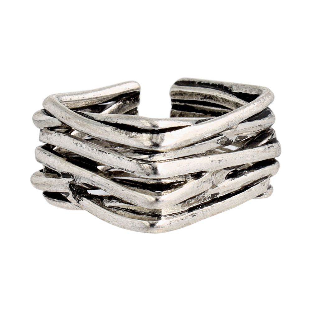 Multi Strand Angular Open Ring